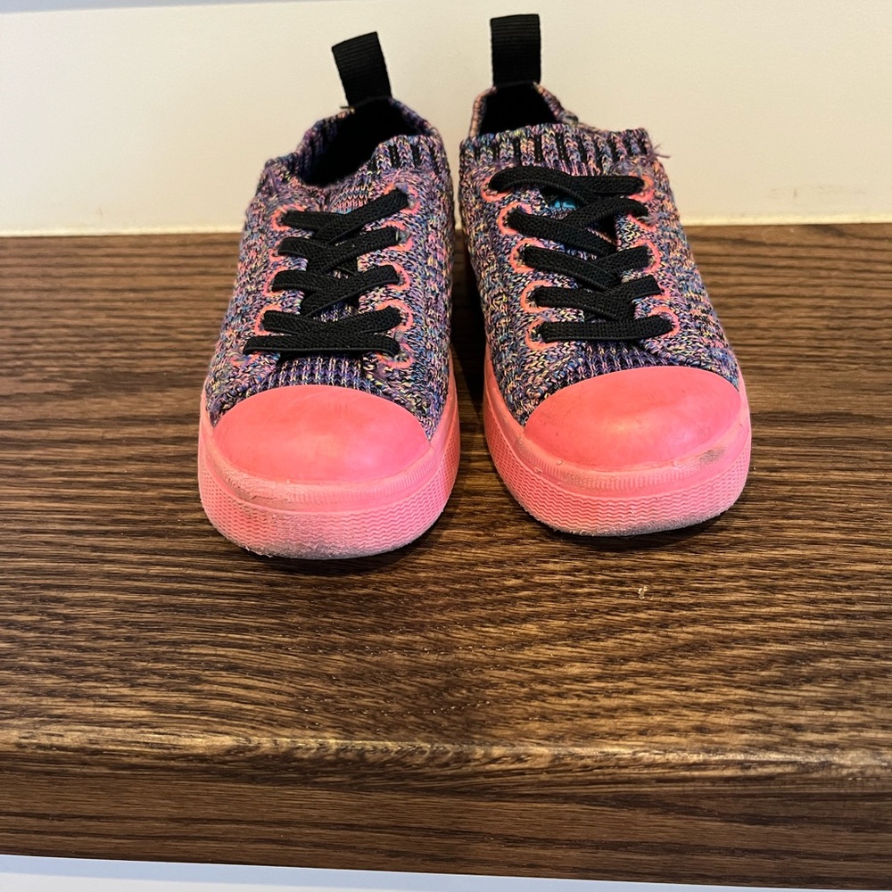 Kids' Pink and Black Slip On Sneakers